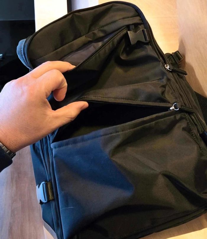 Sac à dos cabine compression 40×25×20 NEUF Compatible Ryanair/EasyJet - Bagage à main sous vide KAKI - photo numéro 7