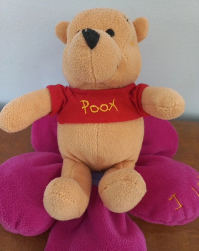 Peluche Winnie l'ourson "fleur"; I love you - photo numéro 7
