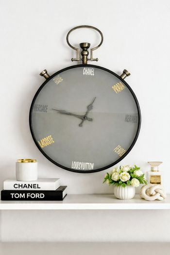 Décoration XL 50 cm en forme d'horloge Industriel