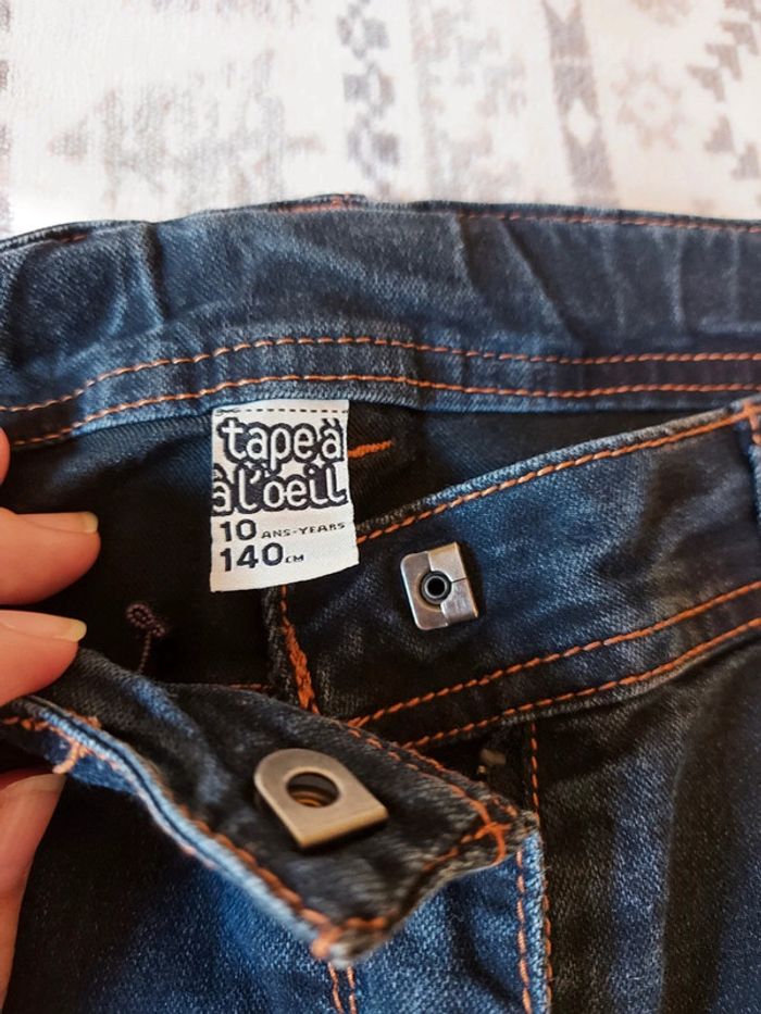 Jean bleu foncé tape à l'œil 10 ans - photo numéro 4