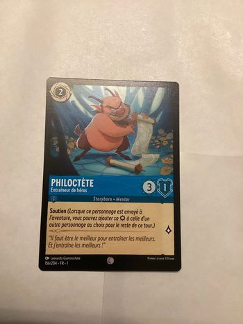 carte disney ravensburger lorcana FR philoctète mentor 156/204.FR.1  Non foil première édition