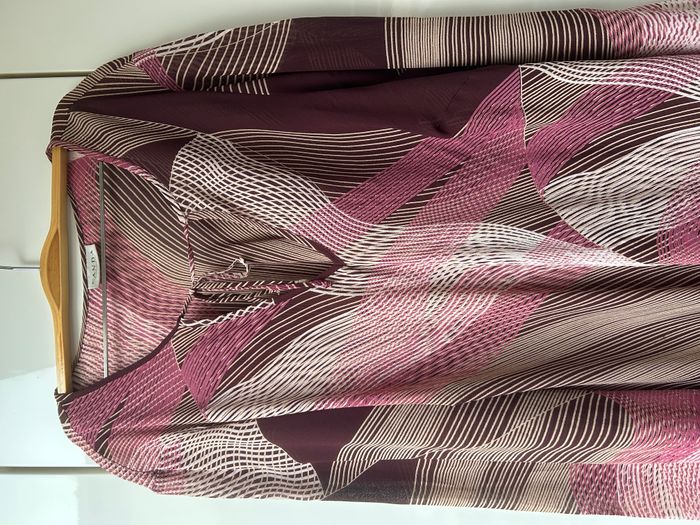 Tunique rose bordeaux transparente Canda - Taille 50/52 - photo numéro 2