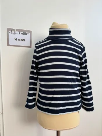 Col roulé rayé - taille 4 ans 🌼