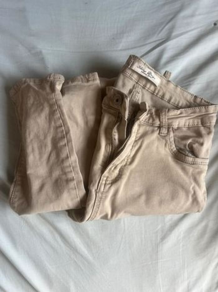Pantalon slim kaki Shiny Design