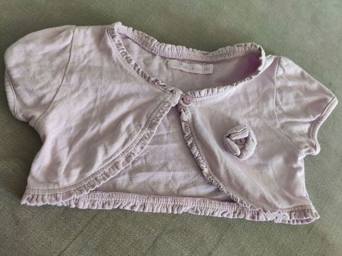 Gilet manches courtes rose Gémo 24 mois