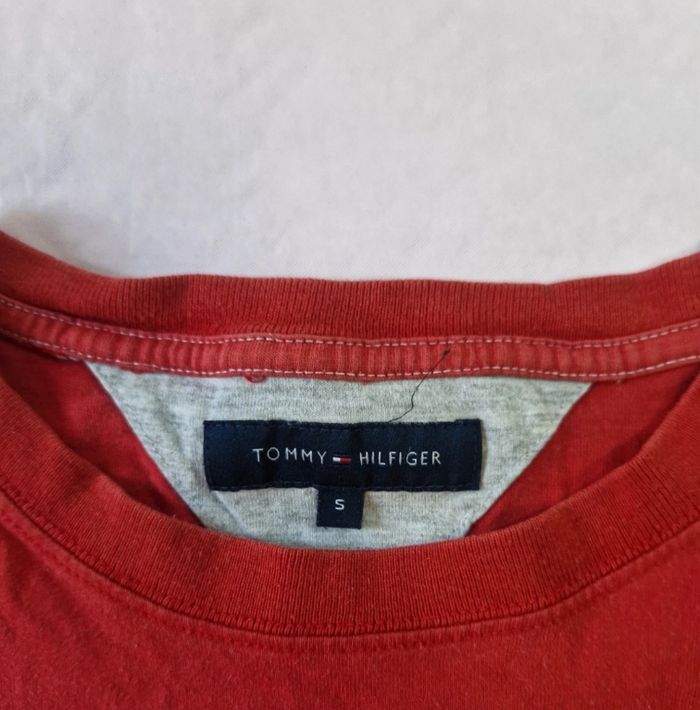 Tommy Hilfiger T-shirt Rouge Ajusté Homme S Vintage - photo numéro 7