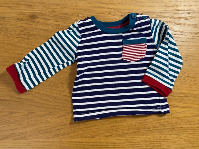 EarlyDays T-shirt manches longues rayé Taille 3/6 mois - photo numéro 2