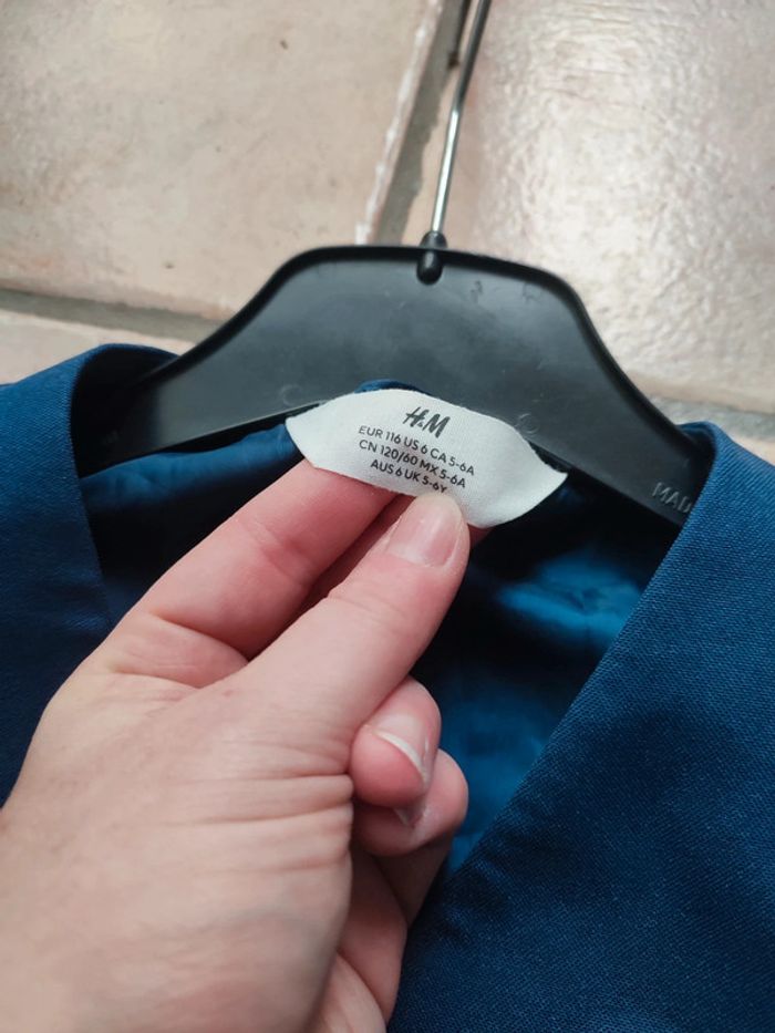 Gilet cérémonie bleu - photo numéro 2