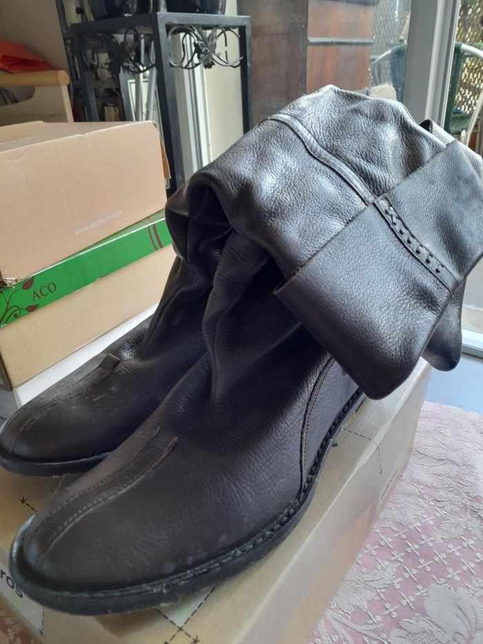BOTTES CUIR " BEE FLY"  TAILLE 39 - photo numéro 3