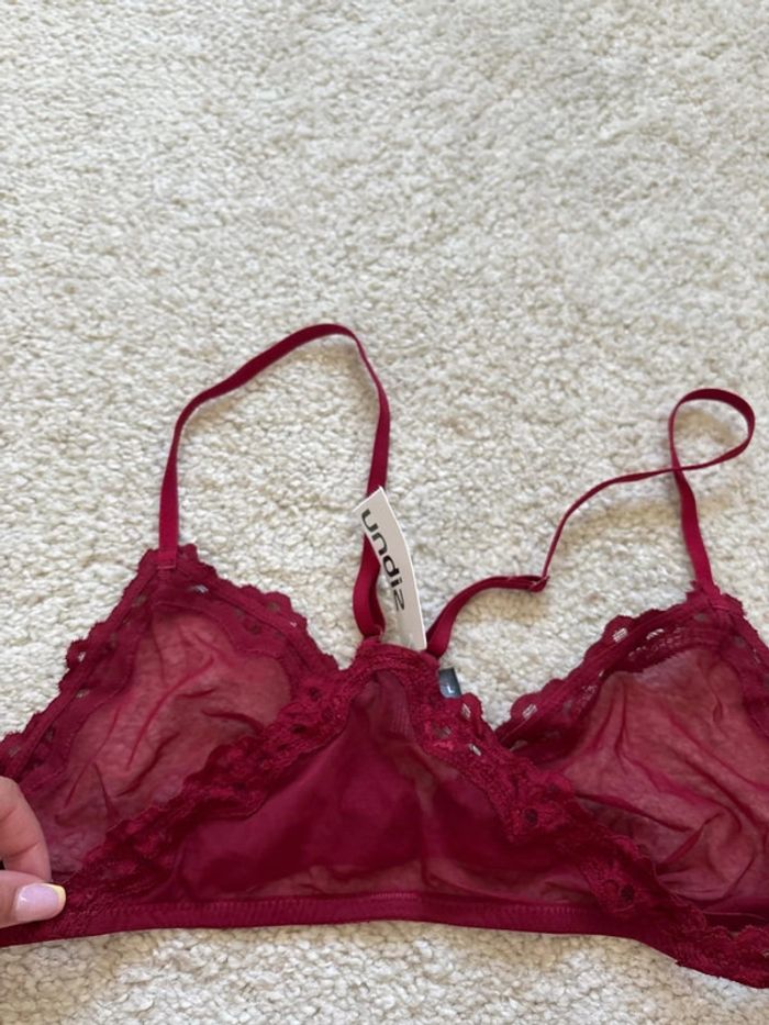 Bralette bordeaux undiz taille L - photo numéro 5
