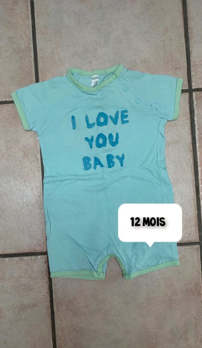 Barboteuse love you baby