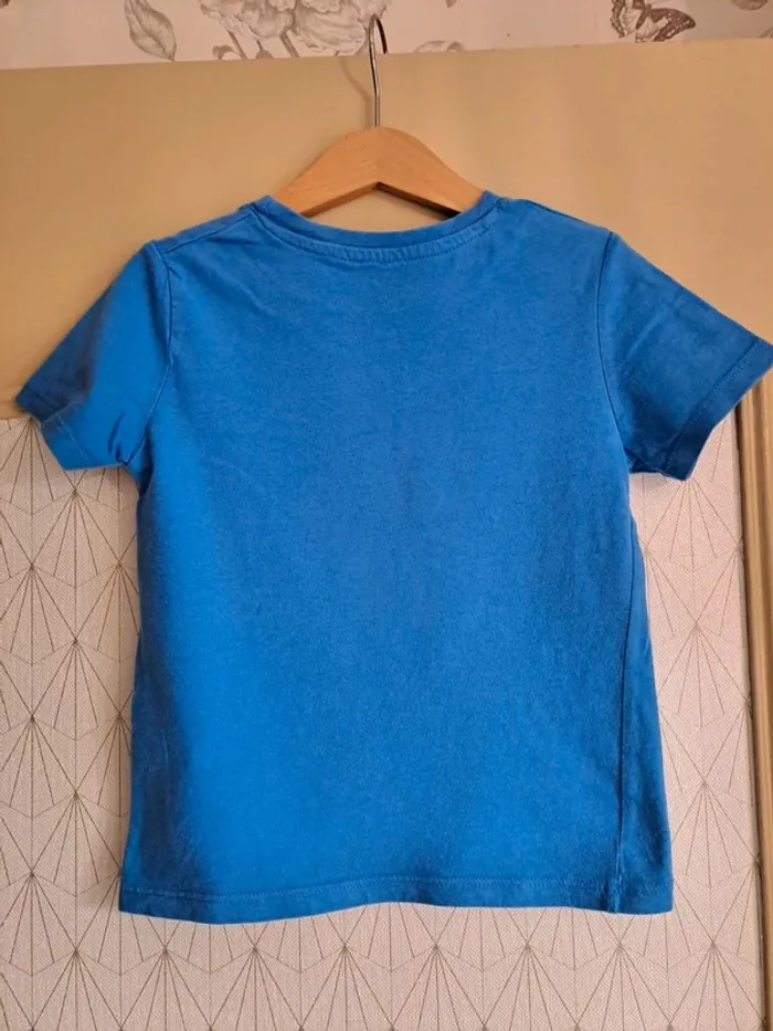 T-shirt garçon 6 ans comme neuf bleu orange la halle - photo numéro 4