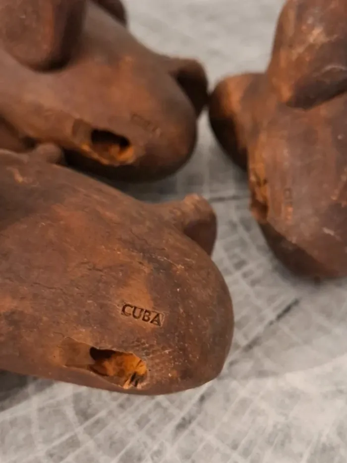 Sifflets vintage en terre cuite - Cuba - photo numéro 4