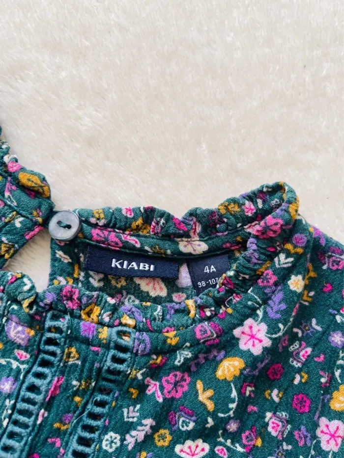 Blouse verte fleurie 4 ans - Kiabi - photo numéro 6