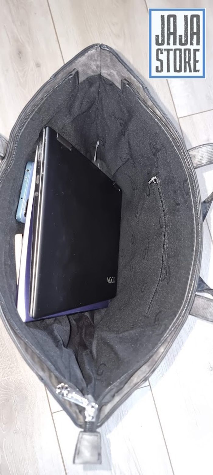 Sac à Main effet Denim Noir, Gallantry Paris - photo numéro 4