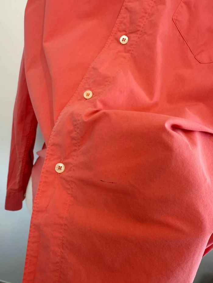 Magnifique chemise Lacoste Devanley homme unie corail taille 43 soit L-XL - photo numéro 11