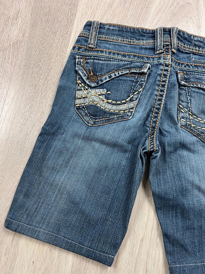 Short en jean vintage femme S – bleu avec poches brodées - photo numéro 7