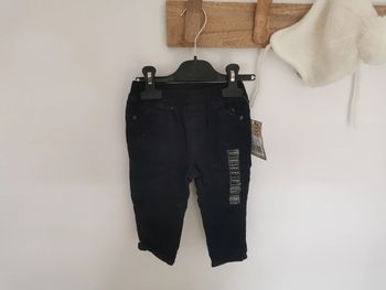 Pantalon bleu marine toile