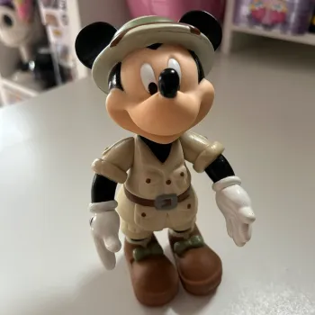 Figurine articulée disney mickey explorateur vintage