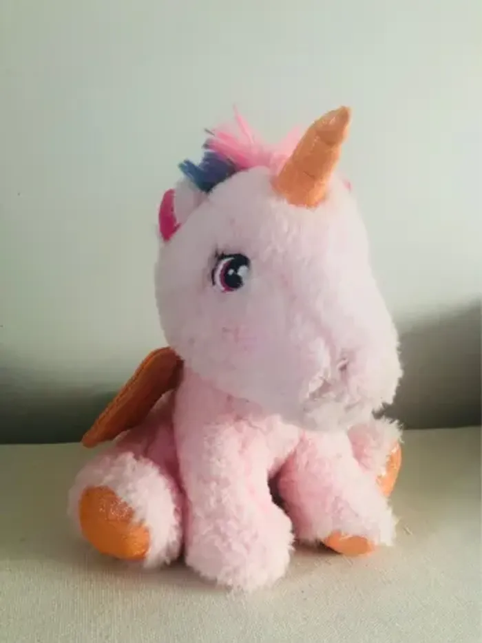 Peluche licorne rose arc en ciel fizzy ailes - photo numéro 10