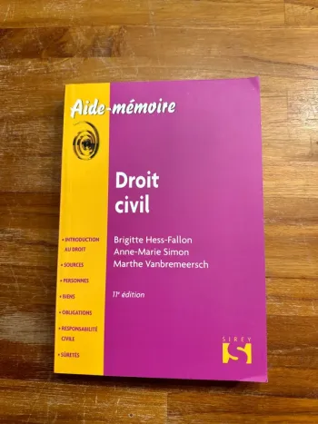 Livre droit civil aide mémoire