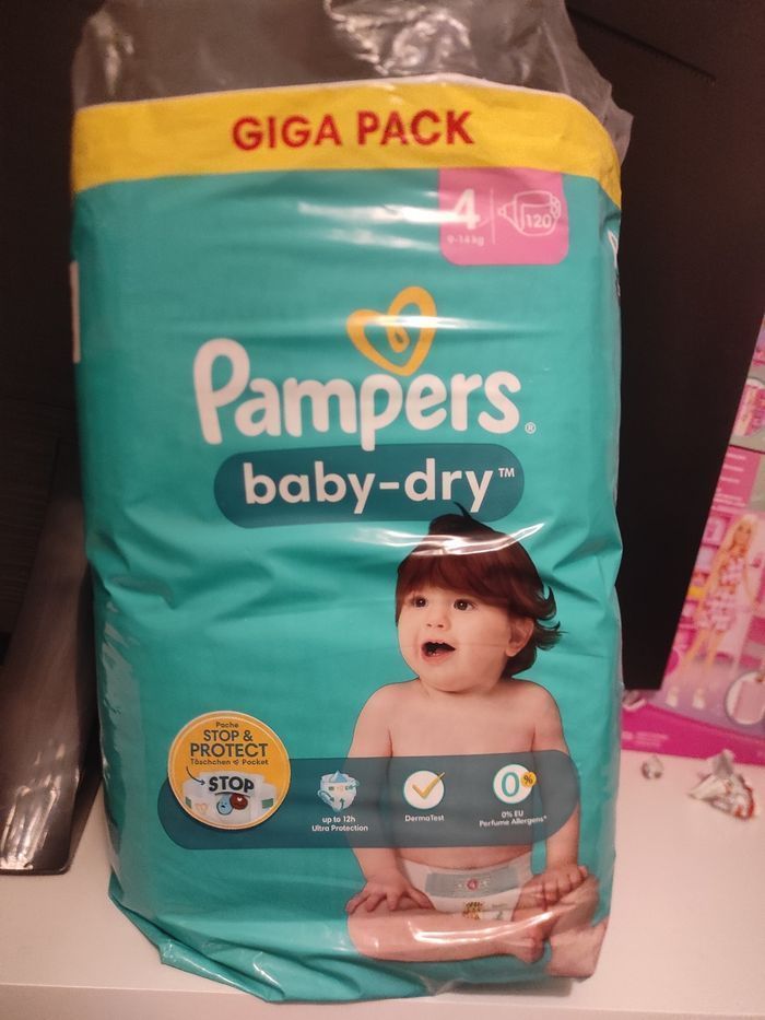 Paquets couches Pampers baby dry taille 4 120 couches