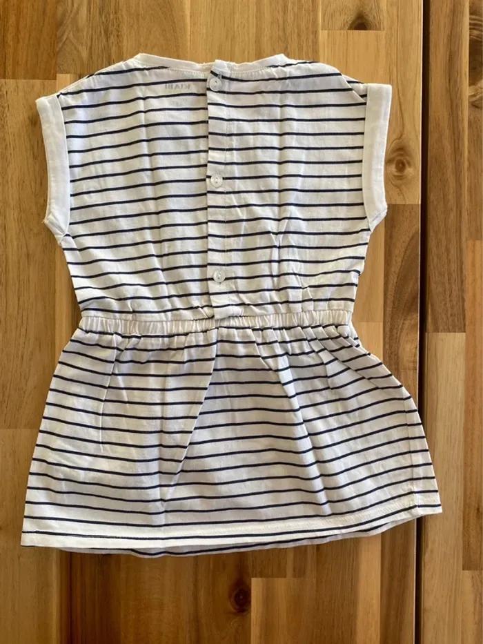 Robe kiabi blanche rayer marine - photo numéro 6