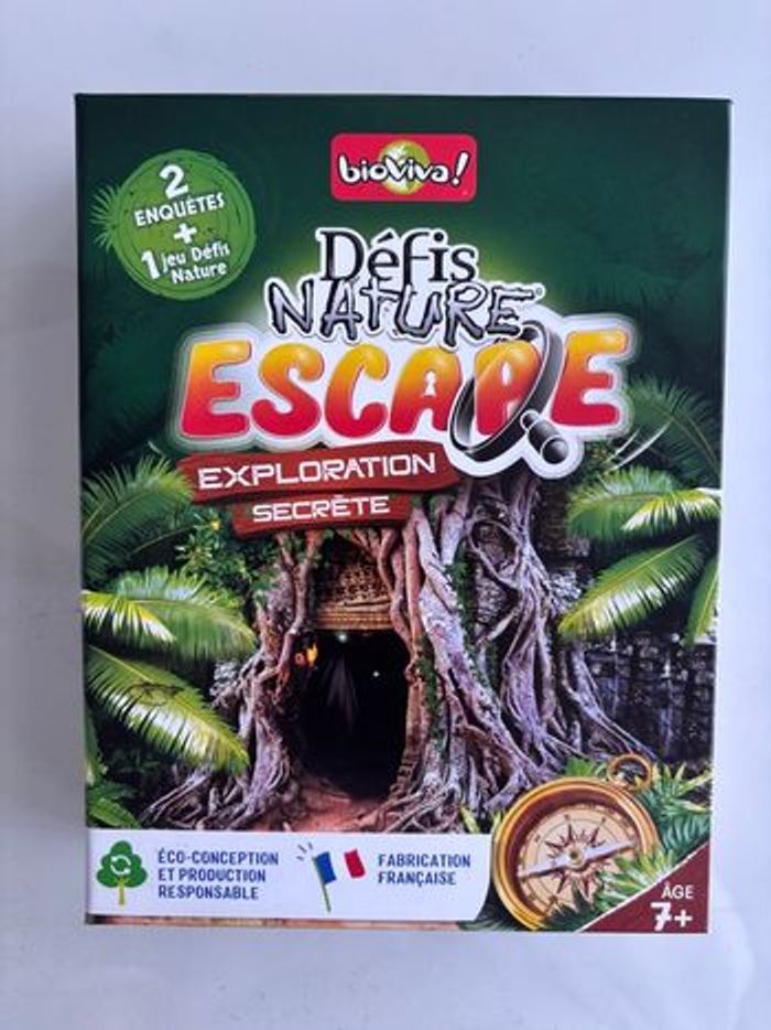 BIOVIVA Défis nature escape Exploration secréte Jeu de société ludique dès 7 ans neuf