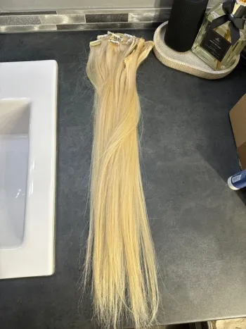 Extensions cheveux naturels platine