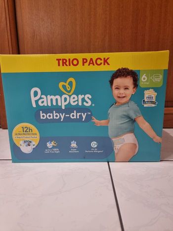Couche taille 6 trio pack 102 couches