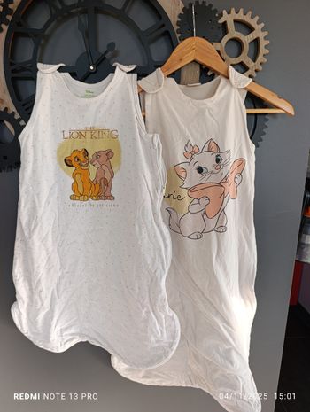 Lot gigoteuses disney 6-18 mois
 Et 6-24 mois