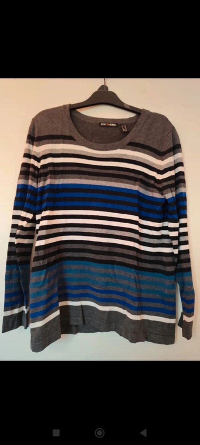Sous pull rayé multicolore taille S