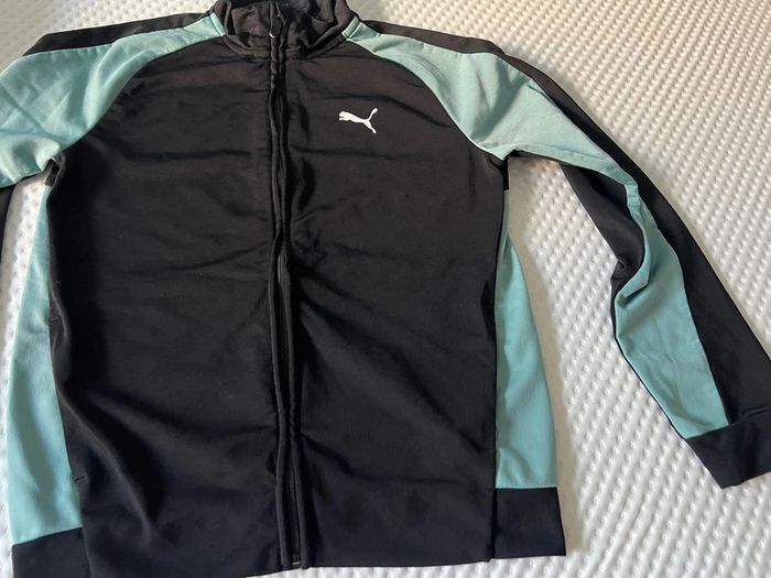 Gilet bleu et noir puma garçon - photo numéro 2