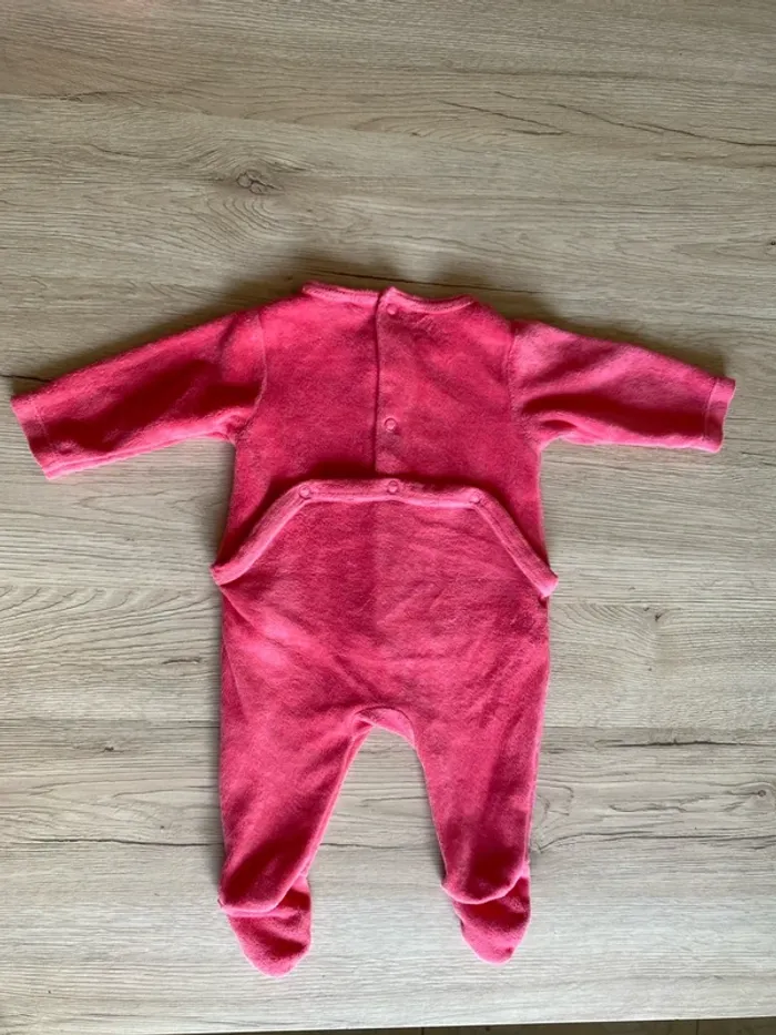 Pyjama hiver velours bébé fille 1 mois Tex - photo numéro 4