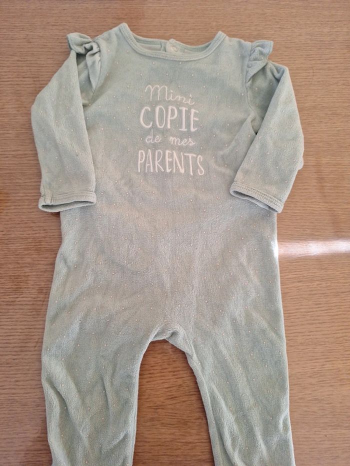 Pyjama velours 9 mois - photo numéro 2