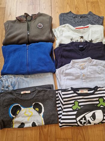 👕 Lot complet vêtements garçon 5 ans – marques IKKS, Levi’s, Adidas, Zara, Gap… 👦