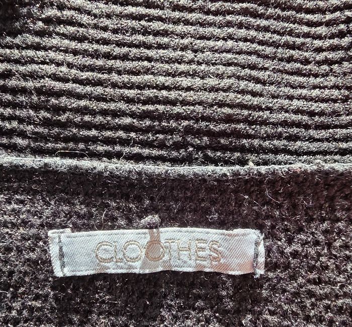 Pull laine noir L - photo numéro 3