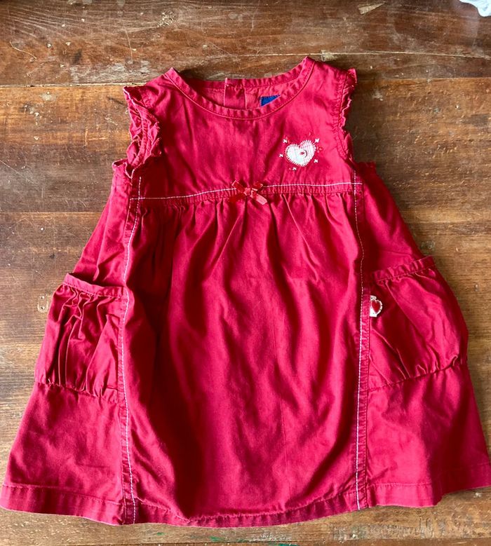 Robe rouge doublée 18 mois Sergent Major