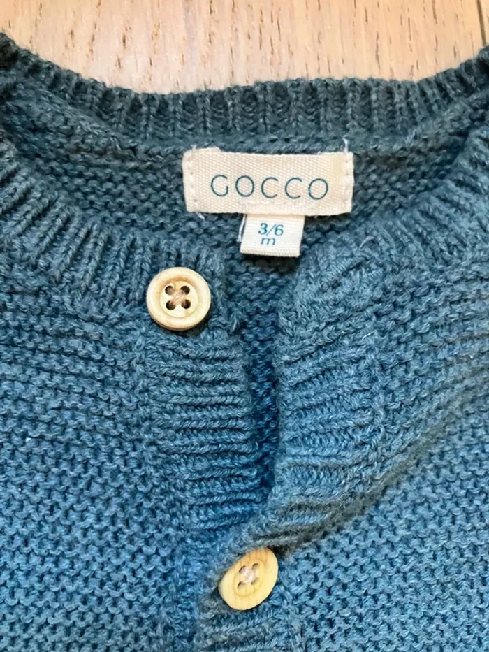 Combinaison mixte en maille Gocco 3-6mois - photo numéro 3