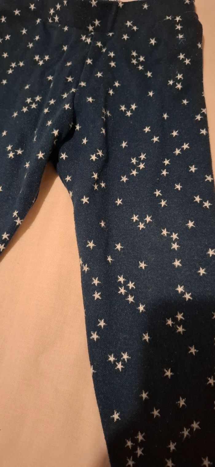 Leggine laine bleu foncé blanc 3 ans petit Okaidi - photo numéro 5