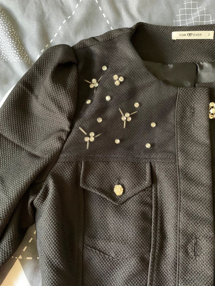 Veste Forever noire à strass - photo numéro 3
