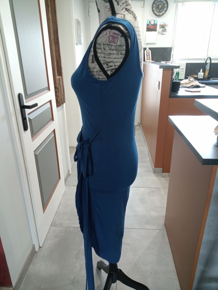 🌊 élégante robe bleue nouée à la taille - Taille M 👗 - photo numéro 4