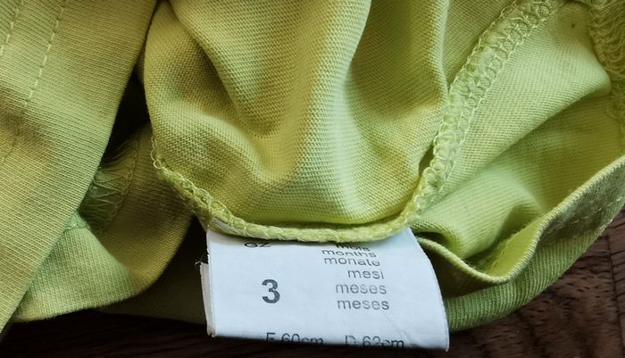 Lot 2 t-shirts manches courtes jaune vert Grain de blé 3 mois - photo numéro 7