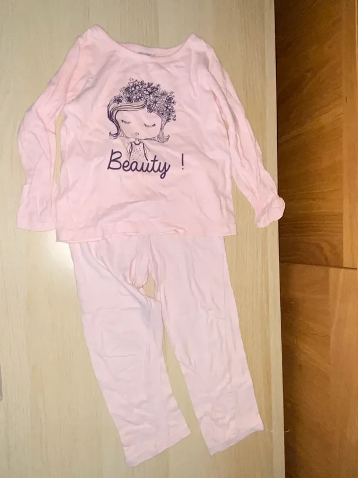 Pyjama rose fille 3 ans 98 cm orchestra 2 pièces automne manches longues