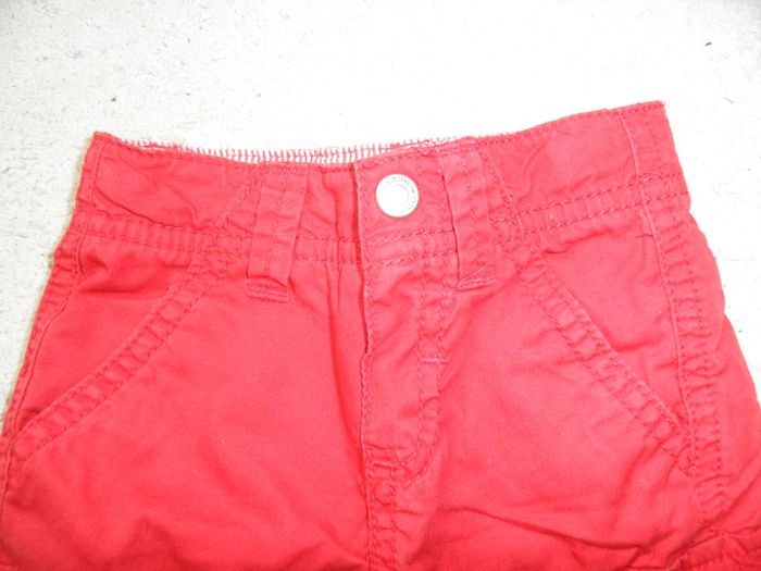 Bermuda rouge garçon, OBAIBI, taille 3 mois - photo numéro 2