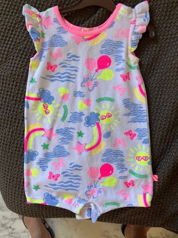 Combi short coton éponge multicolore