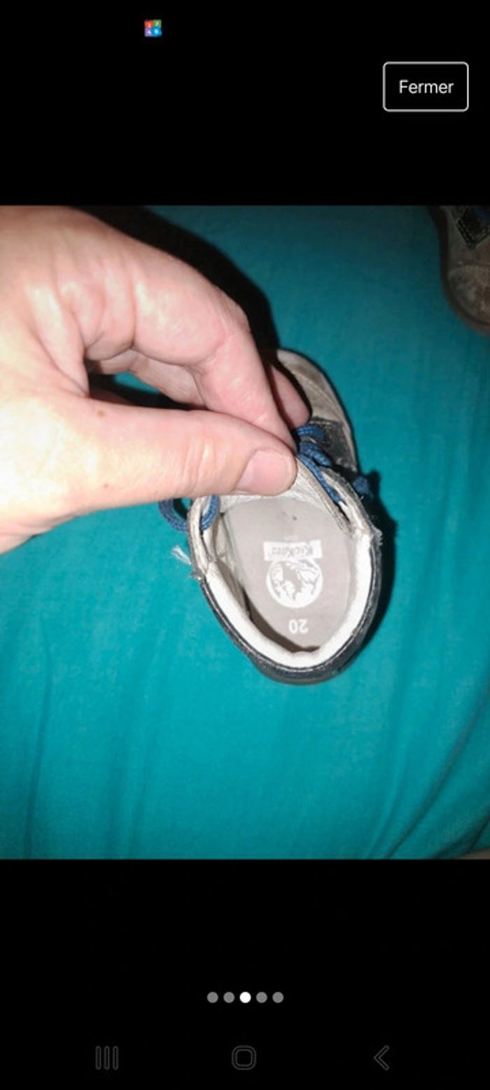 Lot 3 paires chaussures baskets bottines sandalestaille 20 - photo numéro 10