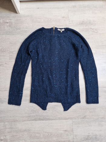 Pull bleu Etam XS sequins contenant du mohair