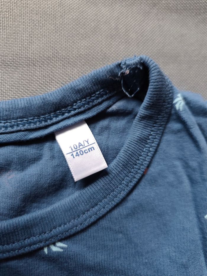 Débardeur bleu motif palmiers 🎮 Taille 10 ans - photo numéro 2