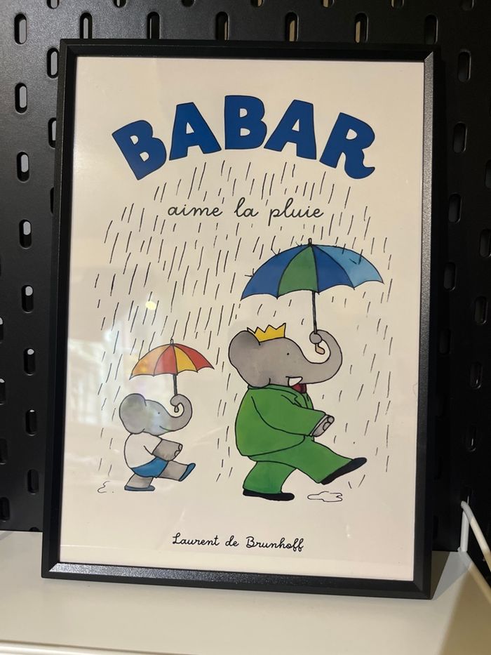 Poster babar aime la pluie - photo numéro 3